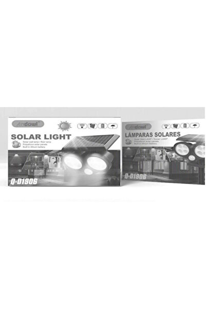 Andowl Qd1906 Επιτοίχιο Ηλιακό Φωτιστικό 1.8W με Ψυχρό Λευκό Φως 6500K IP65 1...