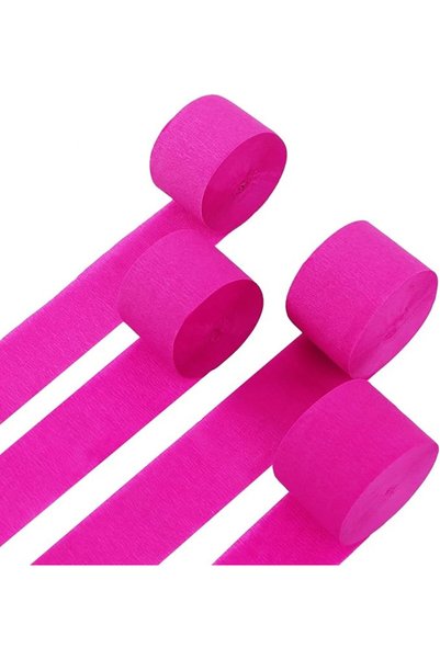 GENERAL Hadoife Rose Red Crepe Paper Streamers - 4 Rolls for Weddings & Party...