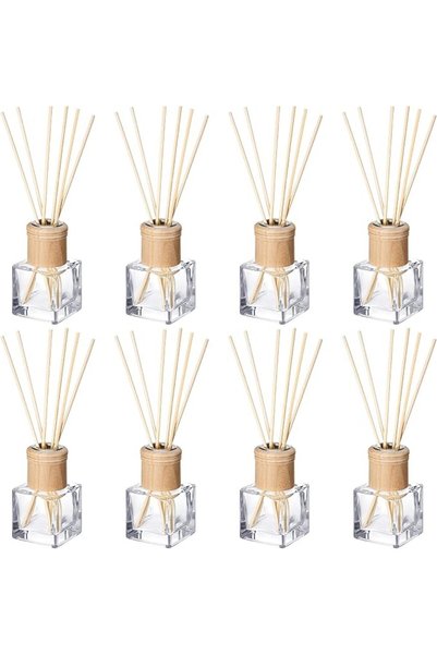 Roshtia 8 قطع من زجاجات ناشر العطر الفارغة، زجاجات عطر زجاجية قابلة لإعادة ال...