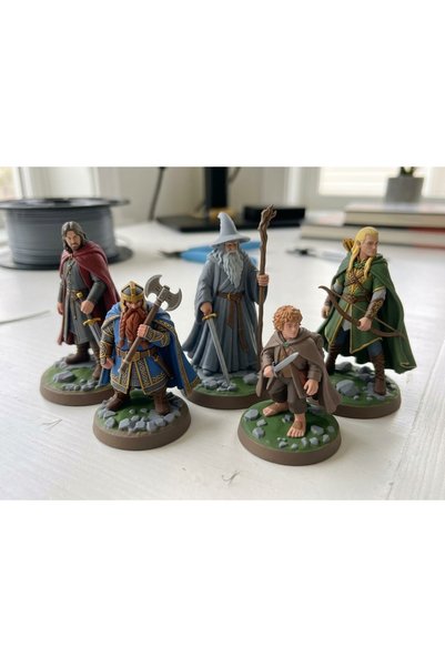 Genel Markalar 5 li Yüzüklerin efendisi hobbit biblo seti 3d