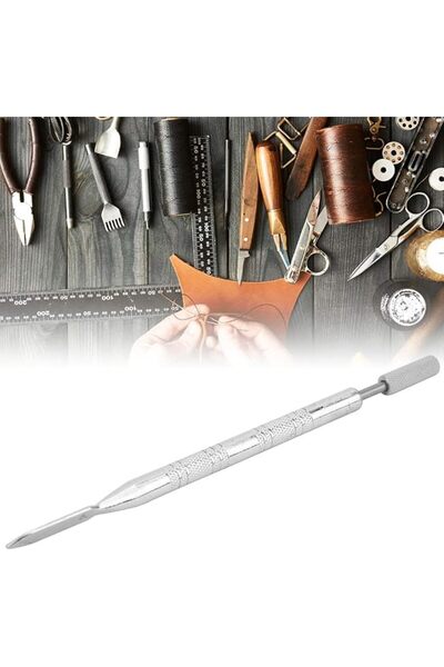 BAHELS Leather Hole Punch Hollow, Leather Edge Oil Pen, Brass Smooth for Wash...