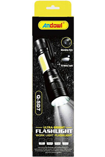 Andowl Φακός LED IPX4 με μέγιστη φωτεινότητα 600lm