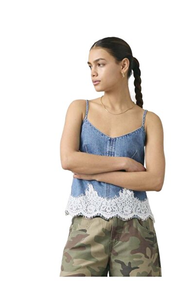 Levi's ΓΥΝΑΙΚΕΙΟ ΤΖΙΝ ΤΟΠ ΣΤΥΛ 90'S, ΤΖΙΝ ΚΑΜΙΦΟΡΑ ΜΕ ΜΕΣΑΙΟ ΙΝΔΙΓΚΟ-ΕΠΙΠΕΔΟ ...