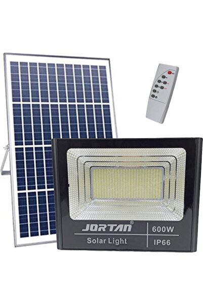 Jortan Αδιάβροχος Ηλιακός Προβολέας LED 600W Ψυχρό Λευκό 6500K με Τηλεχειριστ...