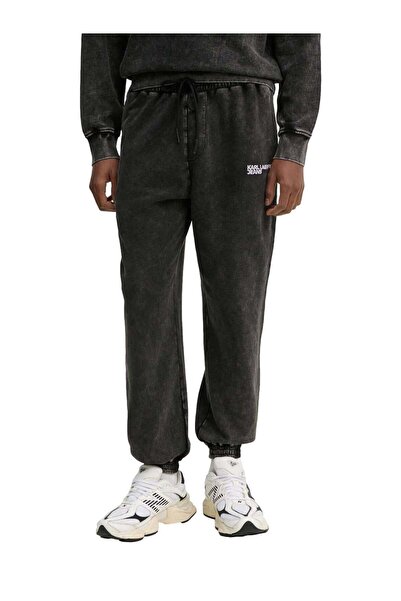 KARL LAGERFELD JEANS Ανδρικό παντελόνι φόρμας KLJ με εφέ acid wash