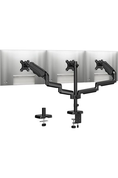 MOUNTUP Triple Monitor Stand Mount - 3 Monitors Desk Mount for Computer Scree...