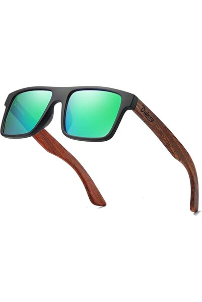 DUBERY Wood Frame Square Polarized Sunglasses for Men Women UV400 Protection ...
