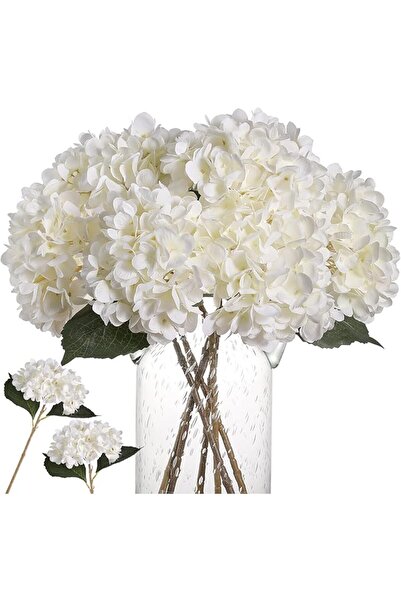 Kisflower 6 قطع من زهور الهيدرانجيا الاصطناعية الحريرية، باقة زهور هيدرانجيا ...