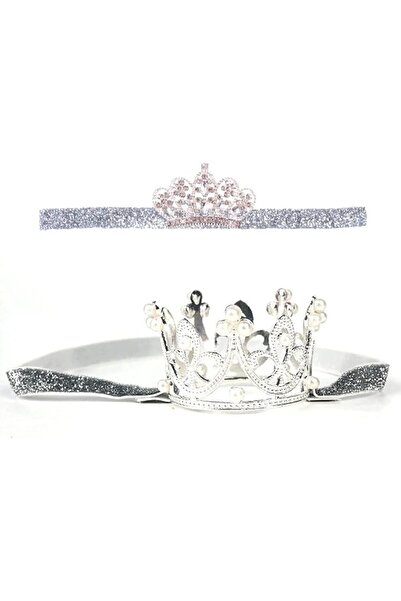 Nishine 2 Pcs Baby Girl Crown Headband Princess Tiara Headdress Set Toddler E...