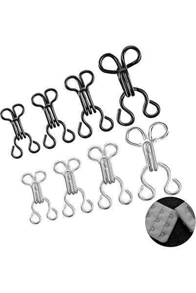 GENERAL 80 Pairs of Sewing Hooks and Eyelets, Bra Hooks in 4 Sizes as Replace...