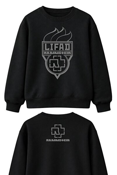 Fuddy Moda Unisex velika majica bez kapuljače sa otisnutim Rammstein logotipo...