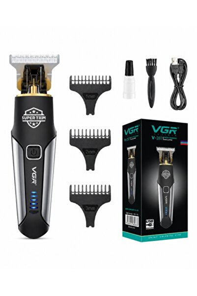 VGR Trimmer profesional V-287 SuperTrim, Lame în T din oțel inoxidabil, Auton...