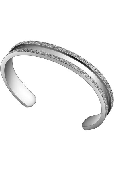 Zuo Bao ZUOBAO Stainless Steel Elastic Hair tie Bracelet Brushed Edges for Wo...