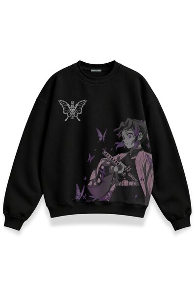 Fuddy Moda Unisex velika majica bez kapuljače sa štampanim motivom anime seri...