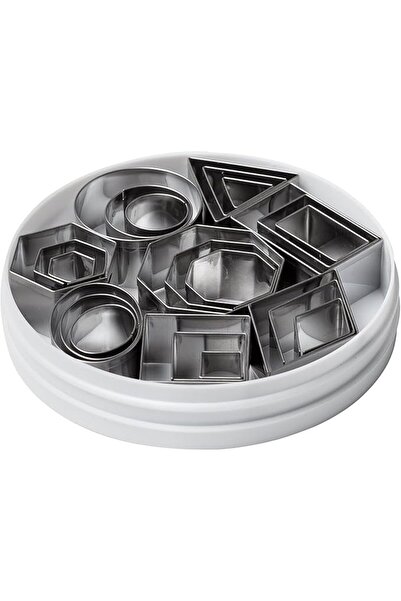 Selecto Bake 24 Pieces Stainless Steel Geometric Shapes Mini Cookie Cutters, ...