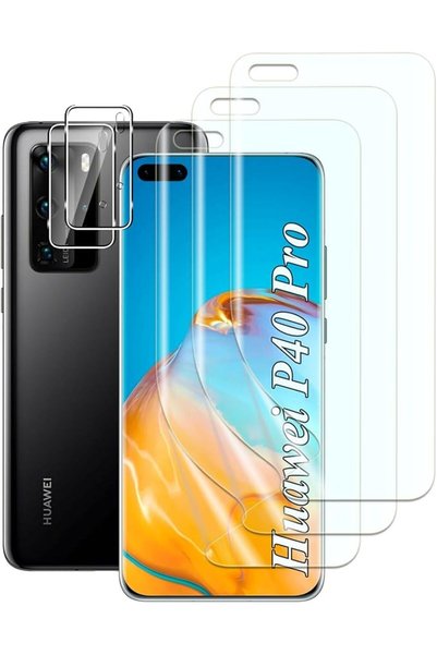 GENERAL FWang 3 TPU film and 2 camera tempered glass compatible with Huawei P...