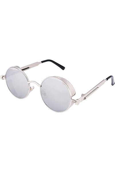 FEISEDY Anti-Scratch Round Sunglasses for Women Men Circle Steampunk Sunglass...