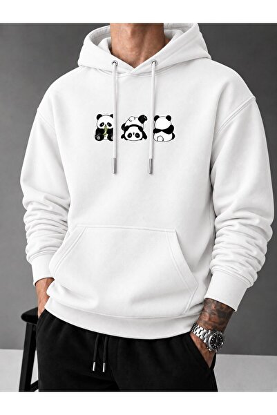 Erkek Kalın Oversize Hoodie 3 İplik Premium Kaliteli Kumaş Kapüşonlu Sweatshirt