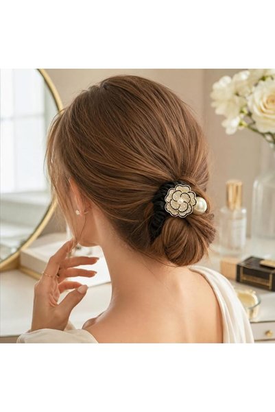Eleganttouches Elegant Hair Scrunchies for Women with Rhinestone Hair Accesso...