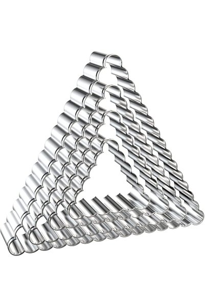 GENERAL Triangle Cookie Cutter Set with Fluted Edge Large - 5 Inch, 4 Inch, 3...