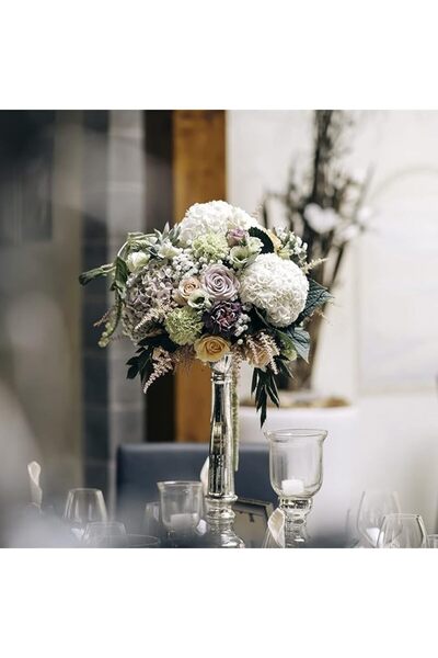 Kisflower 6Pcs Silk Hydrangea Artificial Flowers Realistic Hydrangea Flowers Bouquet for Wedding Par