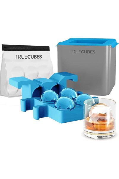 TRUECANVAS صانع كرات الثلج الكريستالية الشفافة TRUE CUBES مع حقيبة تخزين - 4 ...
