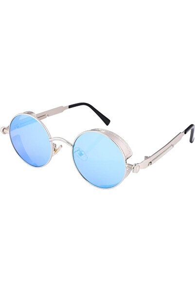 FEISEDY Anti-Scratch Round Sunglasses for Women Men Circle Steampunk Sunglass...