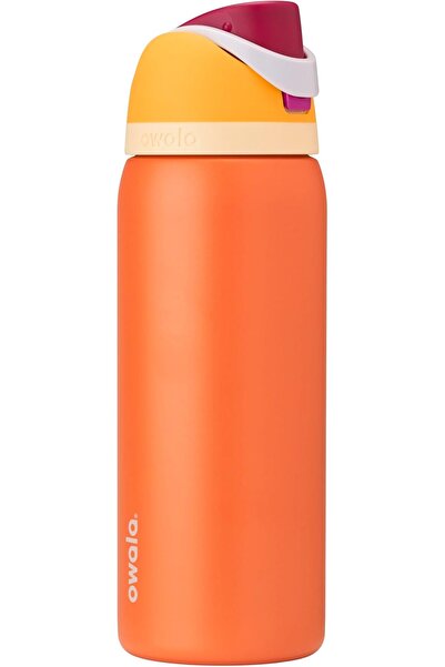 owala FreeSip - Stainless Steel - 24-oz. - Orange/Green (Camo Cool)() (A7)