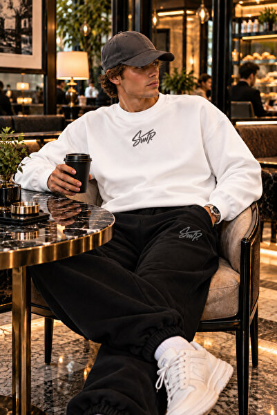 JAWÜ FASHION SWP Βαμβακερό Σετ Φόρμας Oversize με Στάμπα και Λουράκια