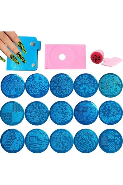 Beautyleader Beauty Leader Nail Art Stamping Plates, 15 Pcs Mix Design Plates...