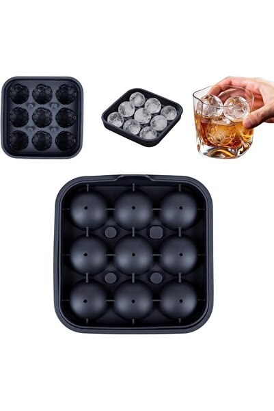 Generic Large Ice Sphere Mold,Silicone Round Ice Ball Maker Tray,Leakproof Bi...