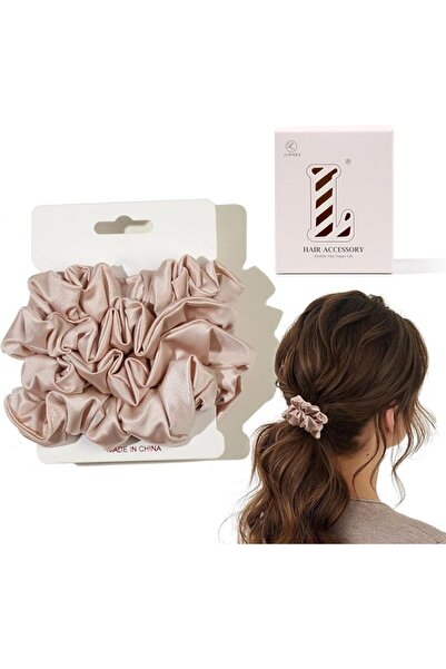 GENERAL 4 Pcs Silk Scrunchies for Women - Elastic Cute Hair Ties, Soft Versat...