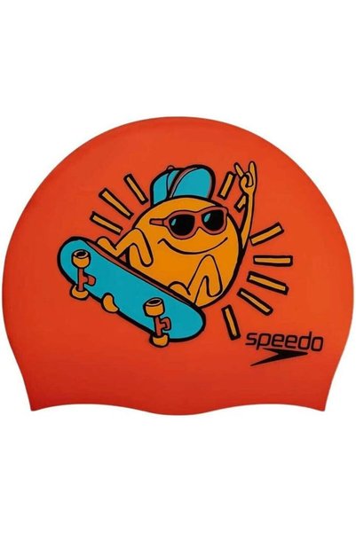 SPEEDO قبعة سباحة للأطفال 8-0838615955 برتقالية