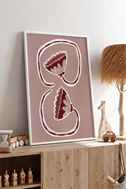 KEYFHOME Ilustrație animal cu detalii florale înrămate MDF tablou poster pent...