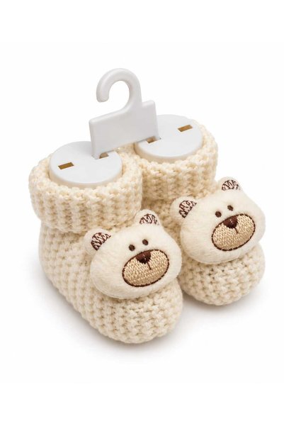 Minissa Newborn Baby Knitted Booties, Knitwear Slippers with Plush Toys - Warm