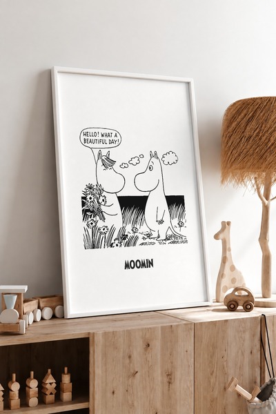 KEYFHOME Moomin και Snorkmaiden Πλαίσιο λεκτικού πλαισίου MDF Πίνακας αφίσας ...