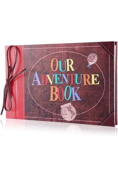 TERRIFI Photo Album Scrapbook DIY Travel Memory Book, Our Adventure Book with...