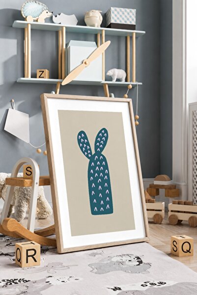 KEYFHOME Desert Friend Rabbit Tablou MDF înrămat Poster pentru camera copiilo...