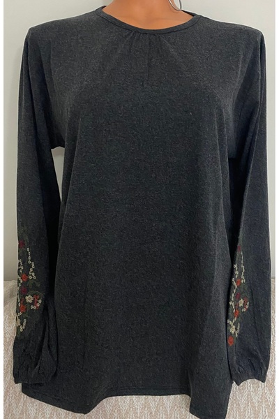 Anne Er Clothing Winter Cotton Combed Cotton Blouse Long-Sleeve O-Neck Sleeve...