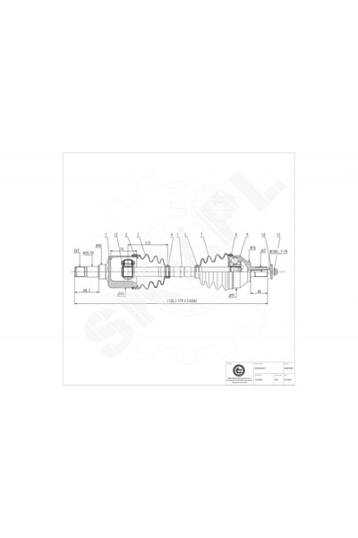 ESEN SKV Arbore planetar Ford C-Max Focus II Volvo C30 C70 II S40 II V50, faț...