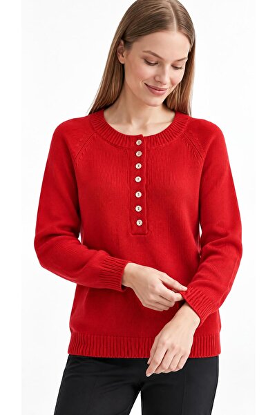 fujya Buttoned Viscose Cotton Knitwear