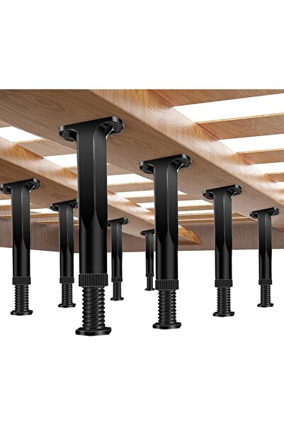 Yelajoy 8 PCS Bed Frame Support Legs, Adjustable Height Stainless steel Furni...