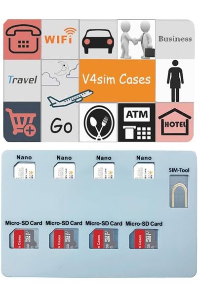 Generic Nano Card and pin holder, Holds 4 pcs Nano Cards,4 Pcs TF Card and lp...