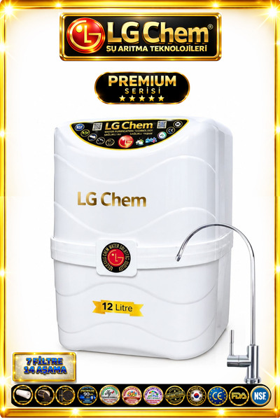 ligth gastro LG Chem PREMIUM SERIES 7 Filtre 14 Aşama 12 Litre BEYAZ RENK Su ...
