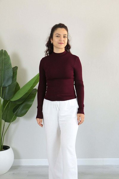 Femella Women Fashion Anti Alerjik Pamuklu Full Likralı Uzun Kollu Balıkçı Ya...
