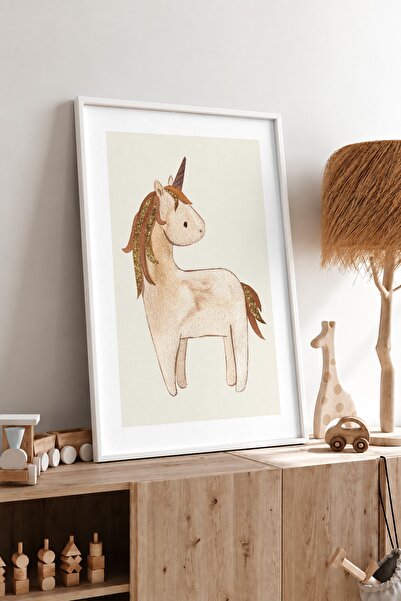 KEYFHOME Unicorn III Πλαίσιο MDF Πίνακας Αφίσα Διακόσμηση Τοίχου Παιδικού Δωμ...