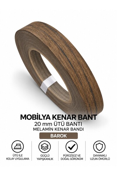 ESBH Mobilya Kenar Bant 20 mm x 5 Metre Barok Ütü Bantı Melamin Kenar Bandı