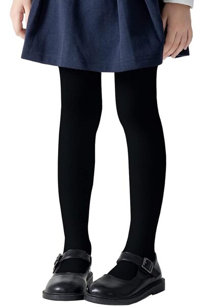 GENERAL Girls Tights Toddler Seamless Plain/Cable Knit Leggings Stockings 2/3...