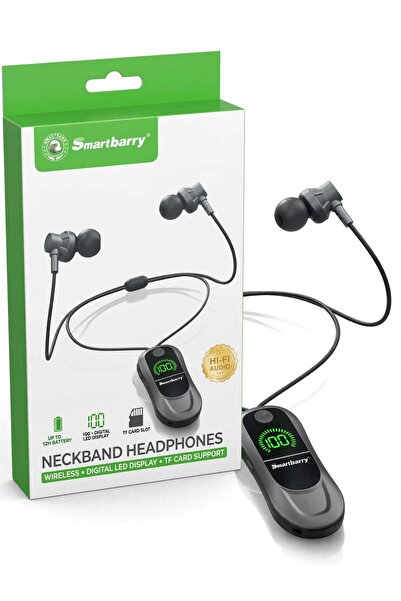 Smartberry Smartbarry Neckband Headphones Wireless, Digital LED Display 100% ...