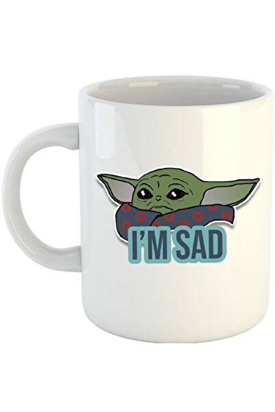 INOVATIX Cana Baby Yoda Plângând Star Wars, albă, 330 ml
